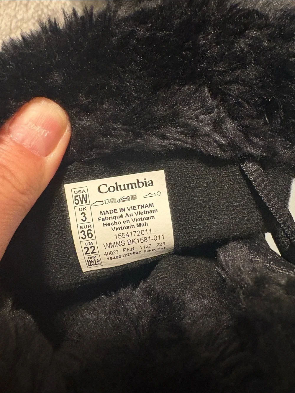 Columbia Black Waterproof Lace-Up Winter Boots with Faux Fur Cuff